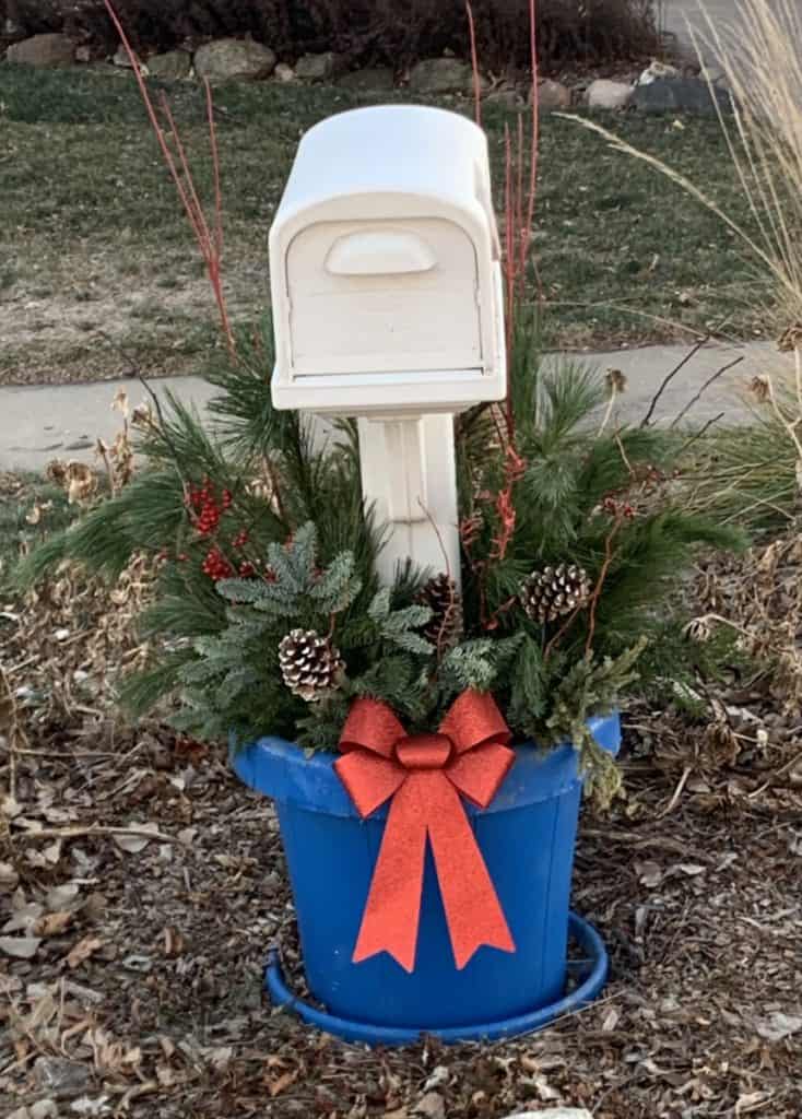 mailbox porch pot